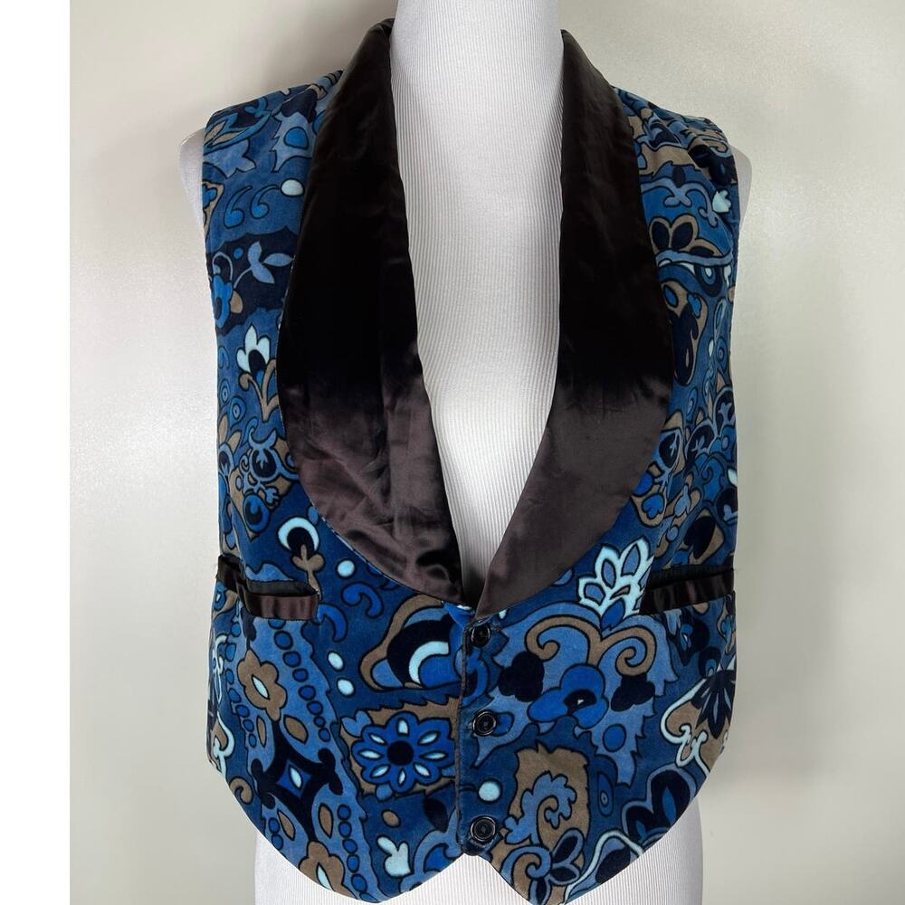 AAARDVARK'S Odd Ark Vintage Velvet Vest, Size Large